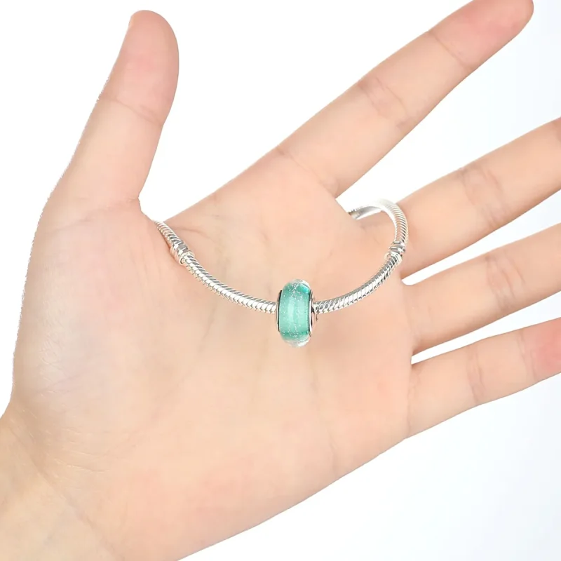 (bilde for) Pandora Style Grønn Murano Glass Charm - SCZ021 - Vis 5