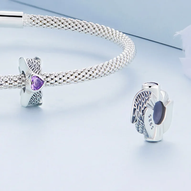 (bilde for) Pandora Style Guardian Heart Spacer Charm - BSC677 - Vis 4