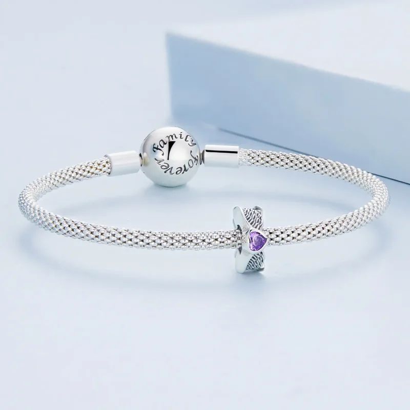 (bilde for) Pandora Style Guardian Heart Spacer Charm - BSC677 - Vis 5