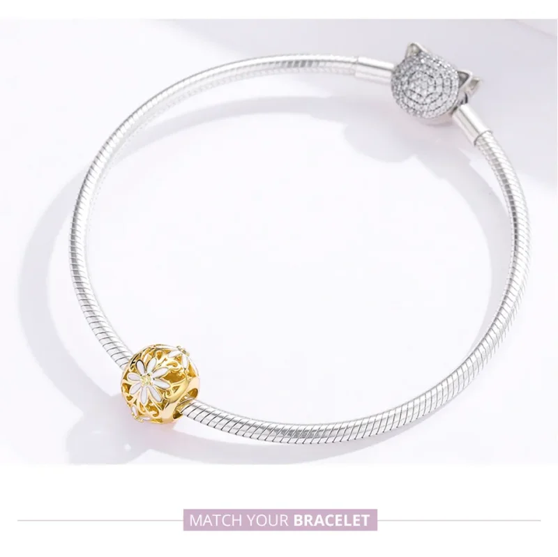 (bilde for) Pandora Style gullbelagt tusenfryd sjarm - SCC1216 - Vis 6