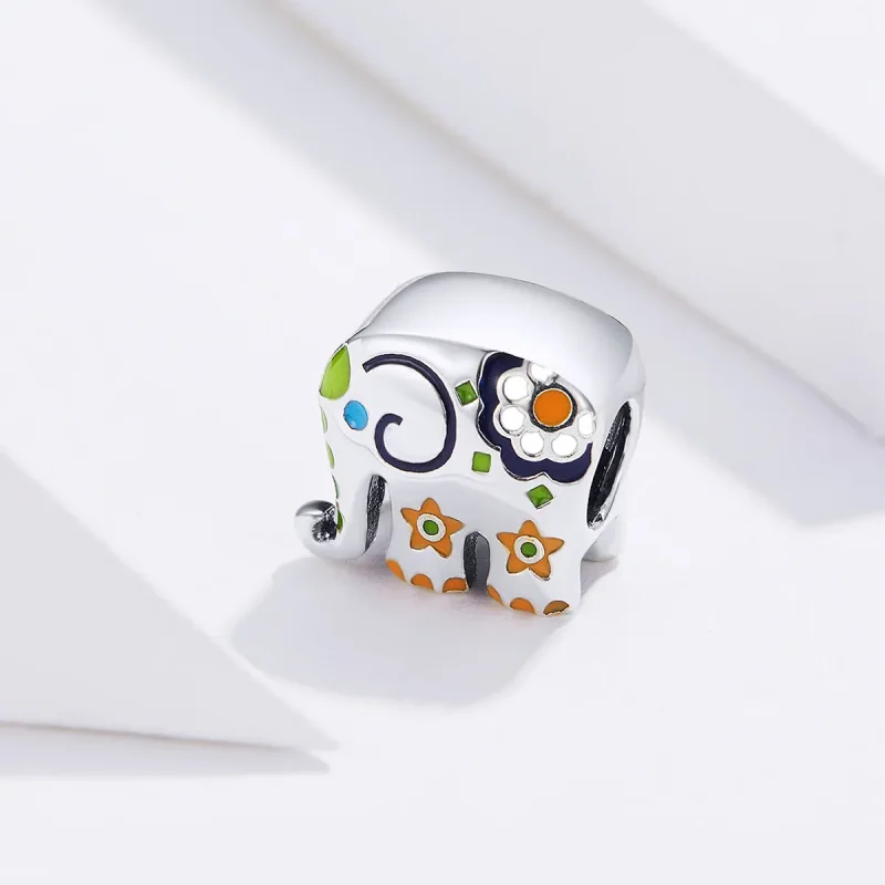 (bilde for) Pandora Style Happy Elephant Charm - BSC095 - Vis 3