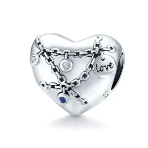 (bilde for) Pandora Style Heart Lock Charm - SCC1538