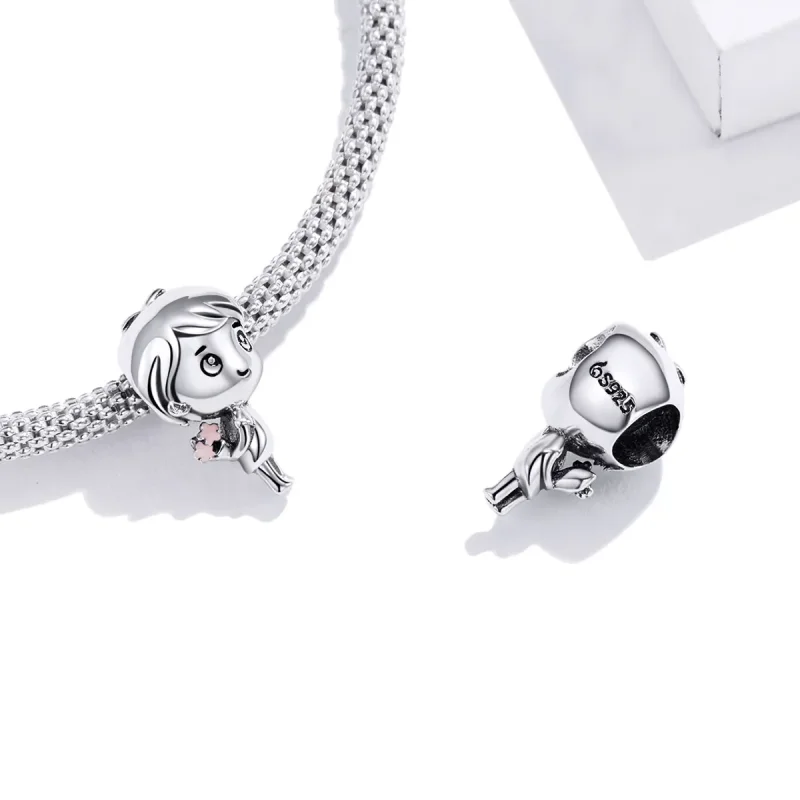 (bilde for) Pandora Style Heartbeat Boy Charm - BSC400 - Vis 4