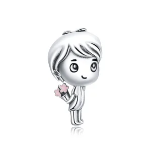 (bilde for) Pandora Style Heartbeat Boy Charm - BSC400