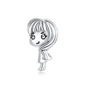 (bilde for) Pandora Style Heartbeat Girl Charm - BSC399