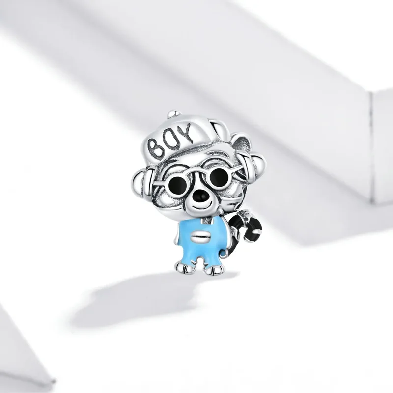 (bilde for) Pandora Style Hip Hop Raccoon Charm - SCC1629 - Vis 2