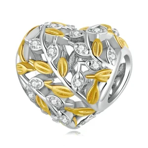 (bilde for) Pandora Style Hjerteformet Bladsarm - BSC672