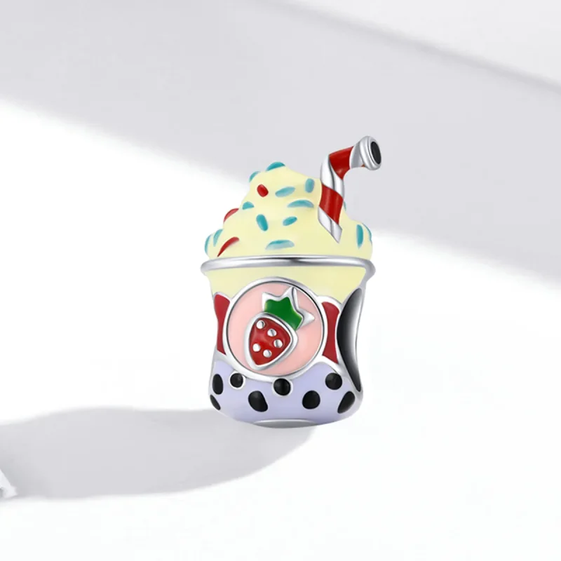 (bilde for) Pandora Style Ice Cream Milk Tea Charm - SCC1947 - Vis 2