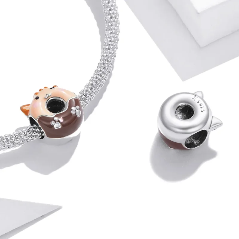 (bilde for) Pandora Style Kitty Donuts Charm - SCC1877 - Vis 4