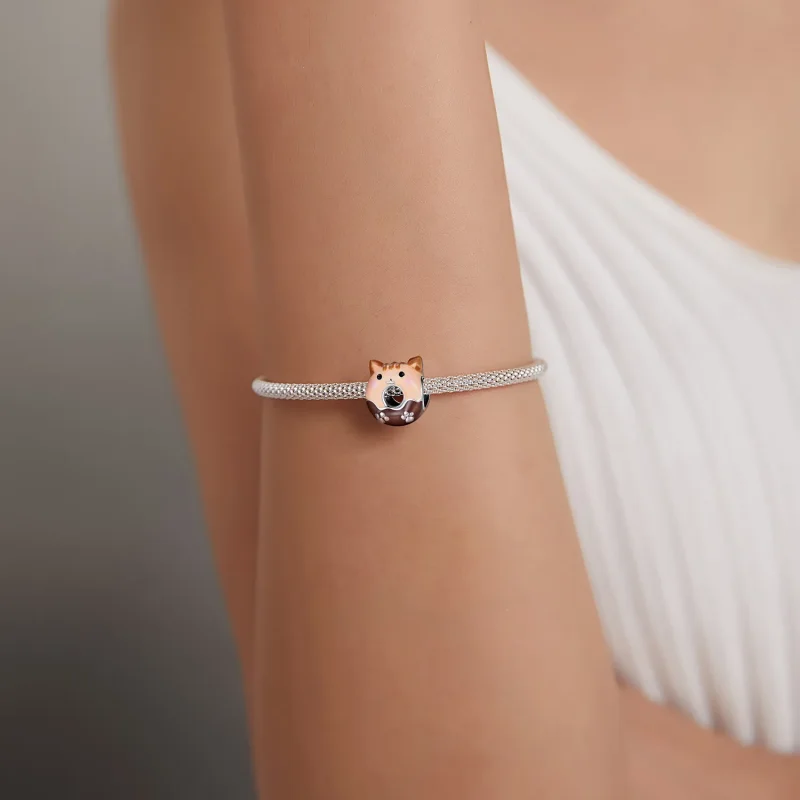 (bilde for) Pandora Style Kitty Donuts Charm - SCC1877 - Vis 5