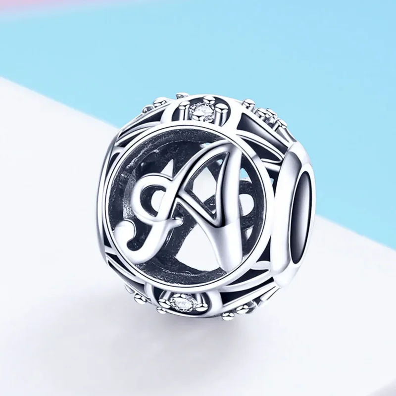 (bilde for) Pandora Style Letter-A Charm - SCC738-A - Vis 2