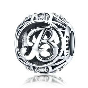 (bilde for) Pandora Style Letter-B Charm - SCC738-B