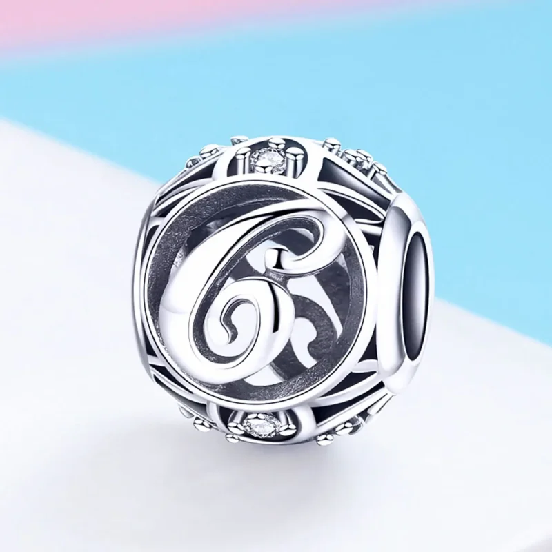 (bilde for) Pandora Style Letter-C Charm - SCC738-C - Vis 2