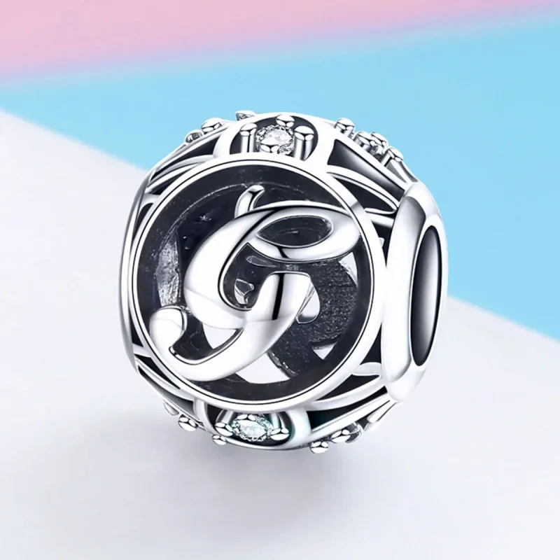 (bilde for) Pandora Style Letter-G Charm - SCC738-G - Vis 2