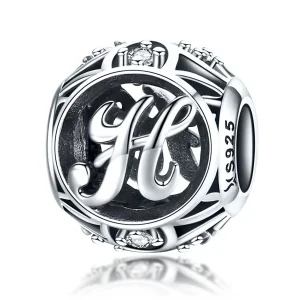 (bilde for) Pandora Style Letter-H Charm - SCC738-H