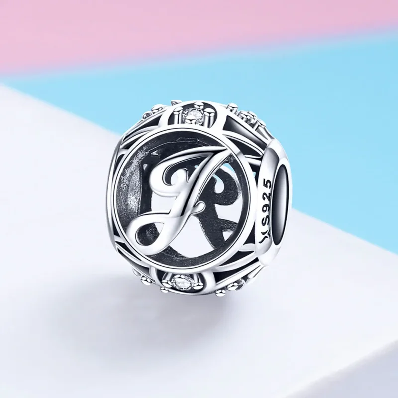 (bilde for) Pandora Style Letter-J Charm - SCC738-J - Vis 2