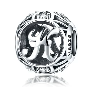 (bilde for) Pandora Style Letter-K Charm - SCC738-K