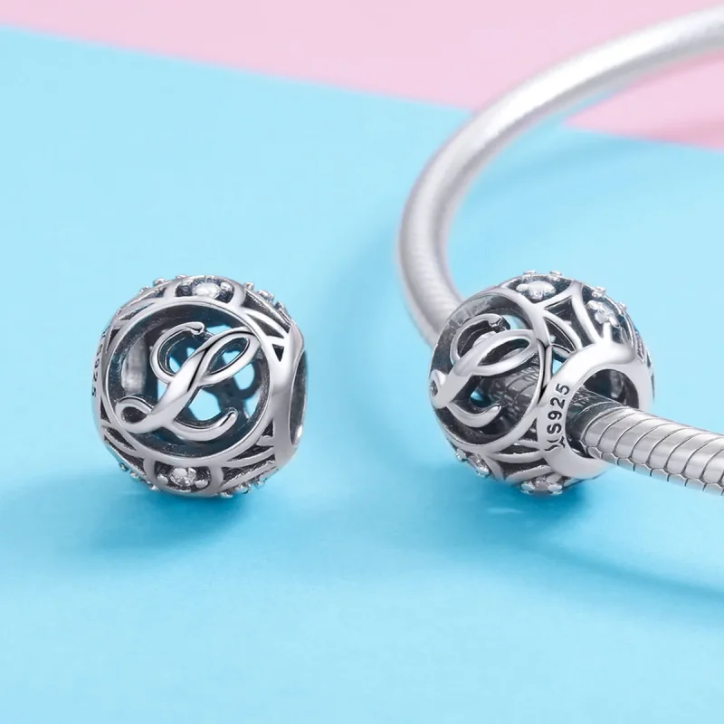 (bilde for) Pandora Style Letter-L Charm - SCC738-L - Vis 3