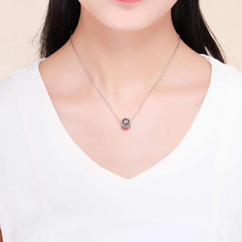 (bilde for) Pandora Style Letter-M Charm - SCC738-M - Vis 5