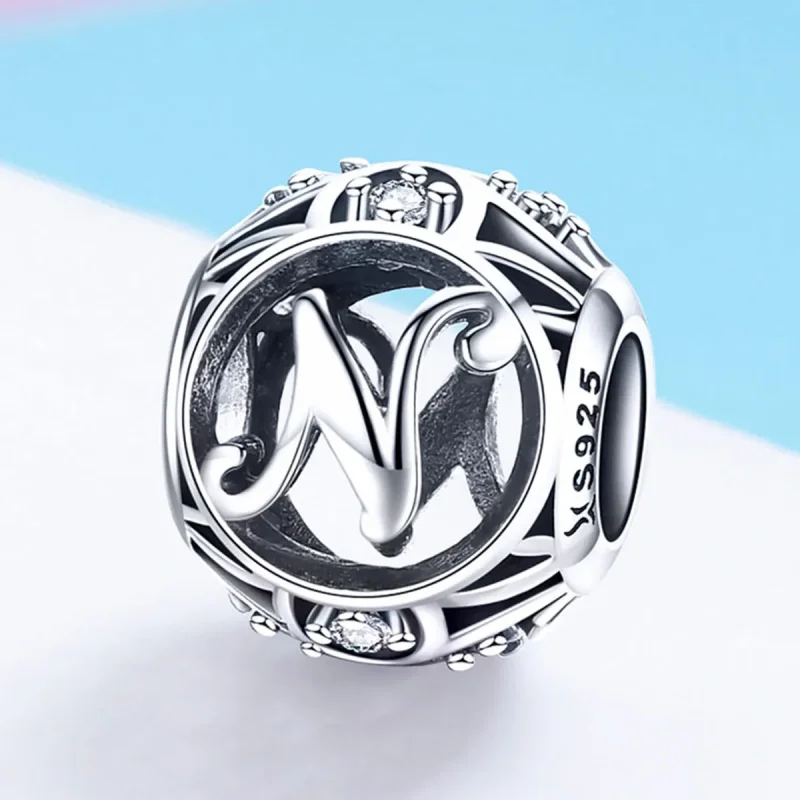 (bilde for) Pandora Style Letter-N Charm - SCC738-N - Vis 2