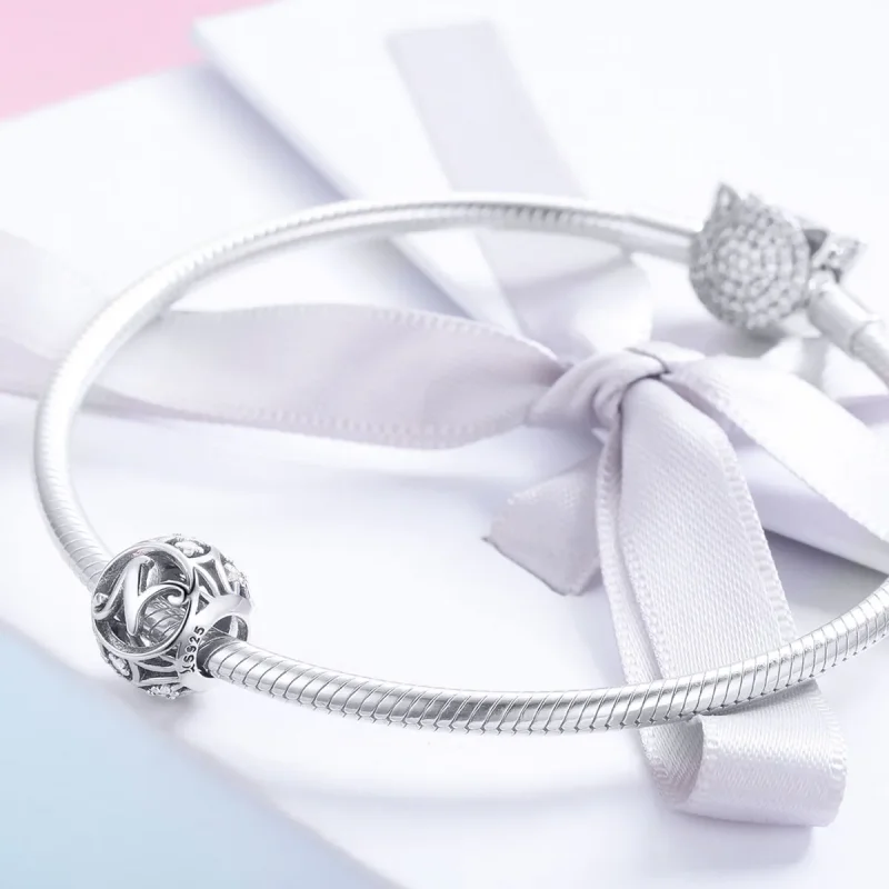 (bilde for) Pandora Style Letter-N Charm - SCC738-N - Vis 4