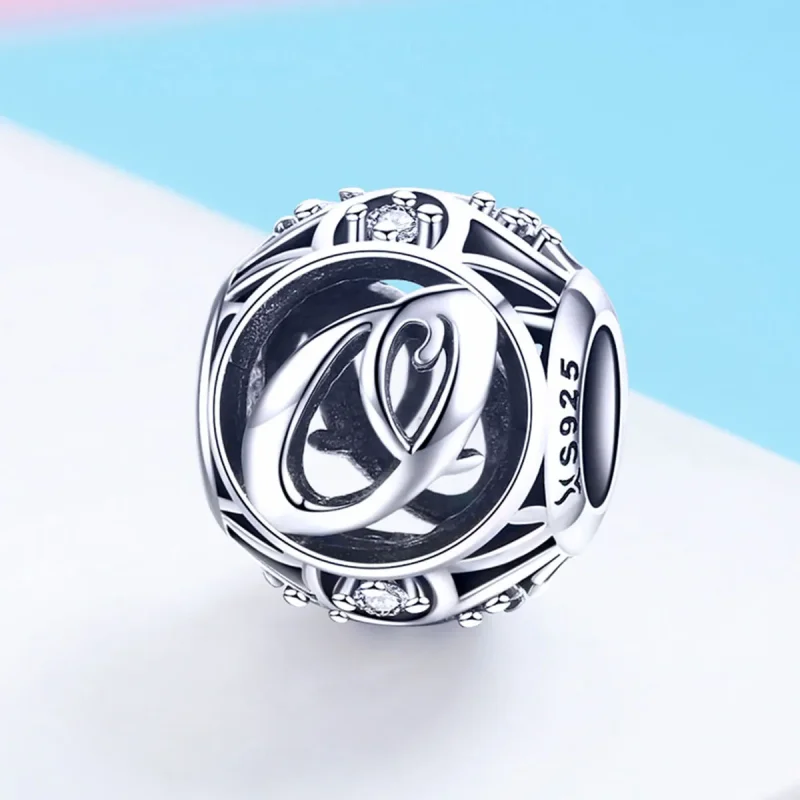 (bilde for) Pandora Style Letter-O Charm - SCC738-O - Vis 2