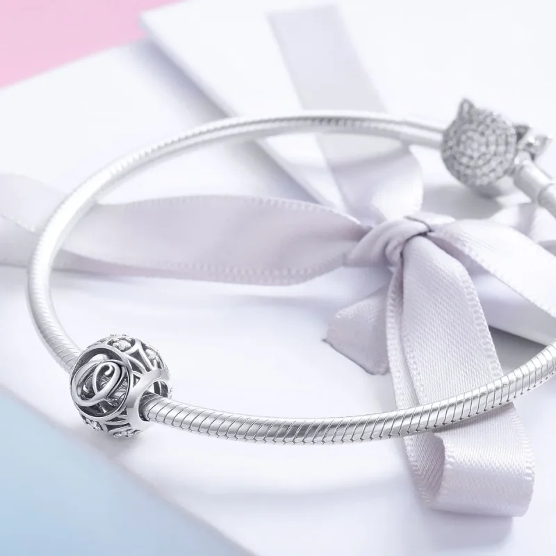 (bilde for) Pandora Style Letter-O Charm - SCC738-O - Vis 4