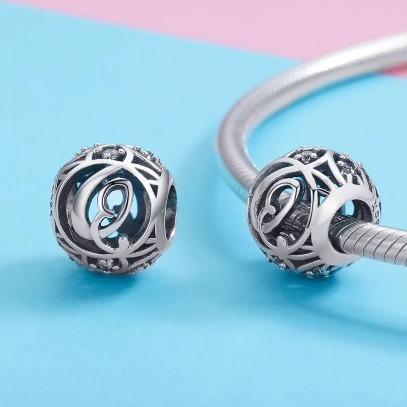 (bilde for) Pandora Style Letter-Q Charm - SCC738-Q - Vis 3