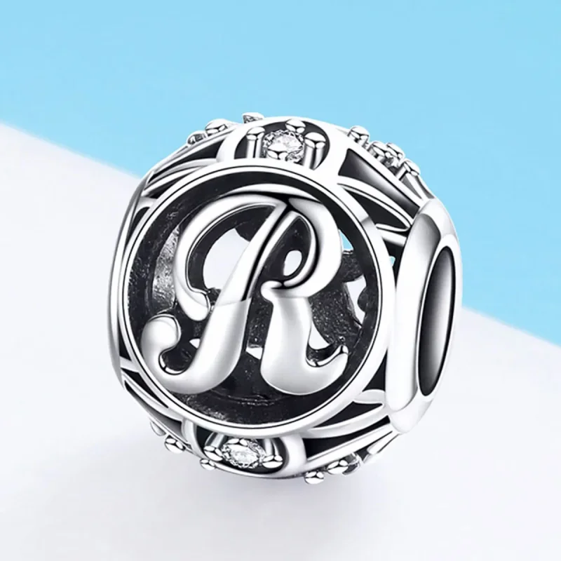 (bilde for) Pandora Style Letter-R Charm - SCC738-R - Vis 2