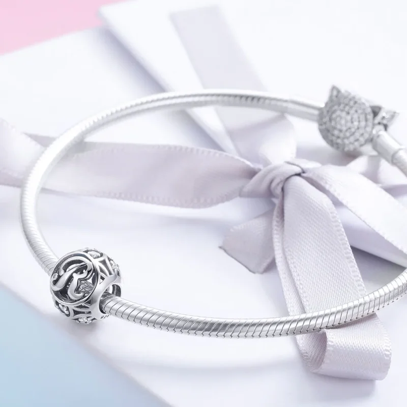 (bilde for) Pandora Style Letter-R Charm - SCC738-R - Vis 4