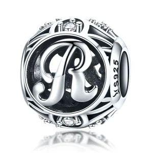 (bilde for) Pandora Style Letter-R Charm - SCC738-R