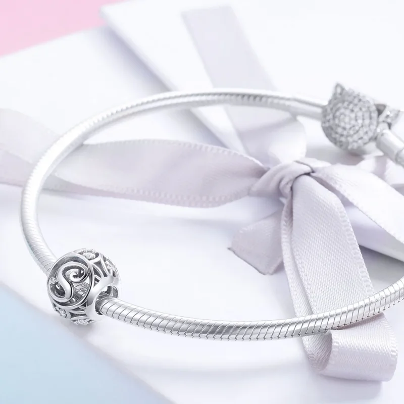(bilde for) Pandora Style Letter-S Charm - SCC738-S - Vis 4