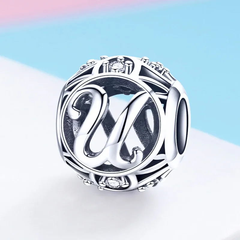 (bilde for) Pandora Style Letter-U Charm - SCC738-U - Vis 2