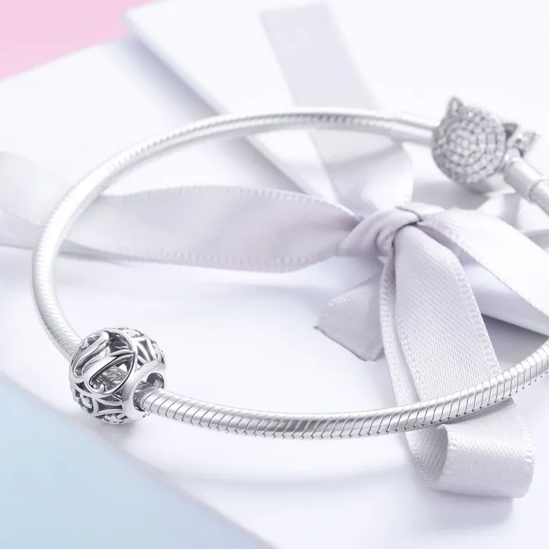 (bilde for) Pandora Style Letter-U Charm - SCC738-U - Vis 4