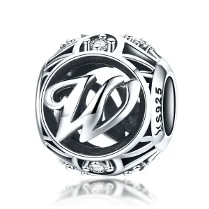(bilde for) Pandora Style Letter-W Charm - SCC738-W