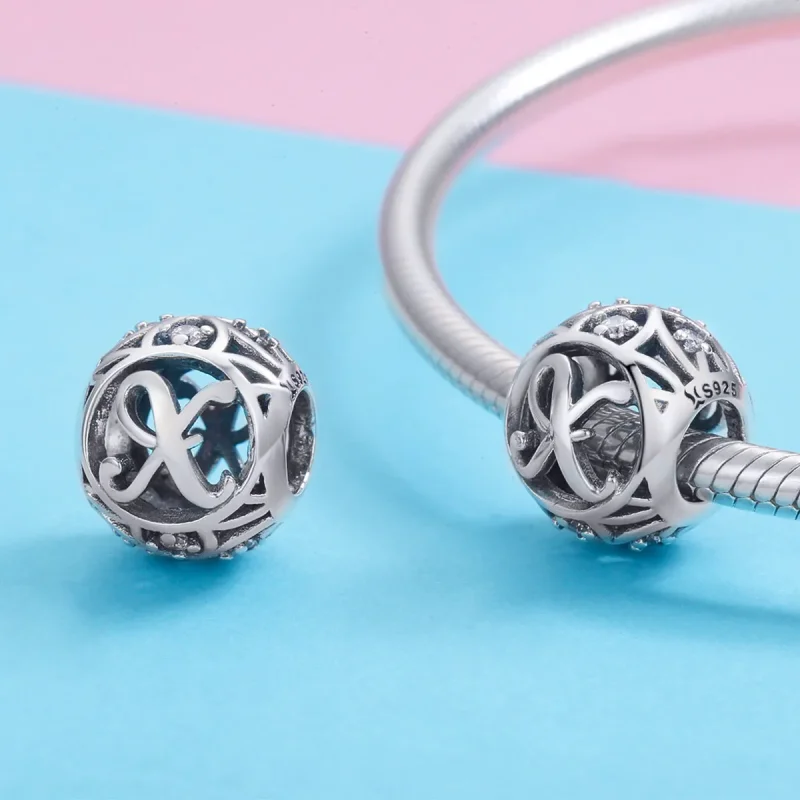 (bilde for) Pandora Style Letter-X Charm - SCC738-X - Vis 3