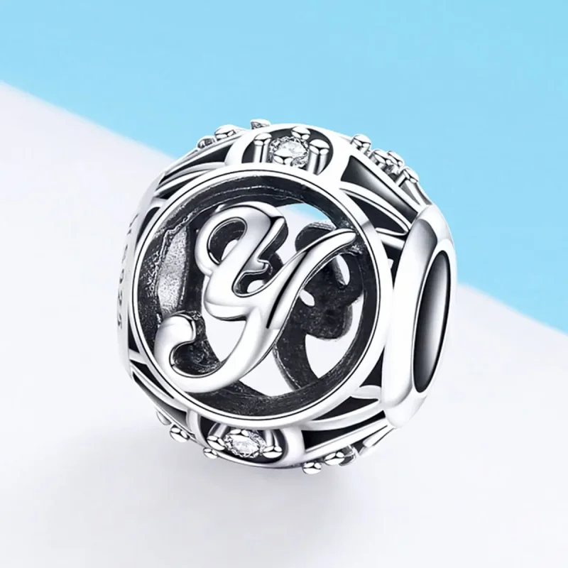 (bilde for) Pandora Style Letter-Y Charm - SCC738-Y - Vis 2