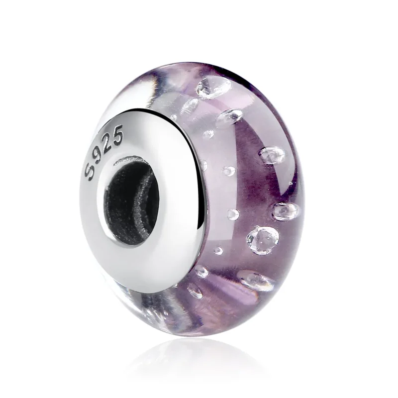 (bilde for) Pandora Style Lilla Murano Glass Charm - SCZ001 - Vis 2