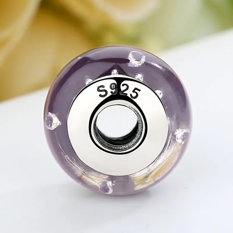 (bilde for) Pandora Style Lilla Murano Glass Charm - SCZ001 - Vis 5