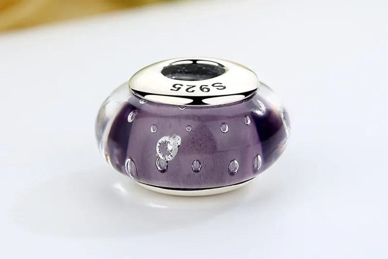 (bilde for) Pandora Style Lilla Murano Glass Charm - SCZ001 - Vis 8
