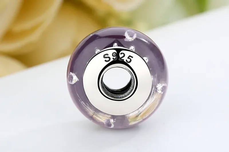 (bilde for) Pandora Style Lilla Murano Glass Charm - SCZ001 - Vis 9