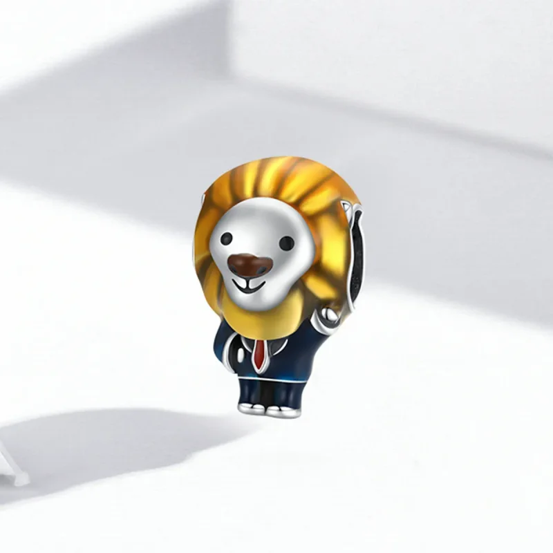 (bilde for) Pandora Style Lion Mayor Charm - SCC1963 - Vis 2