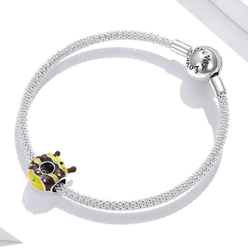 (bilde for) Pandora Style Little Bee Donuts Charm - SCC1878 - Vis 3