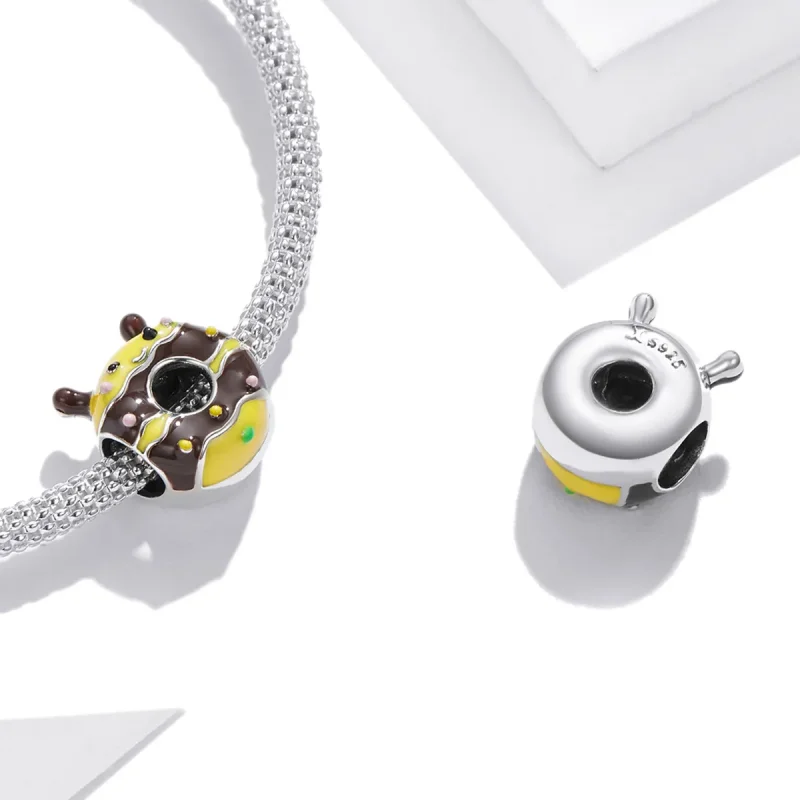 (bilde for) Pandora Style Little Bee Donuts Charm - SCC1878 - Vis 4