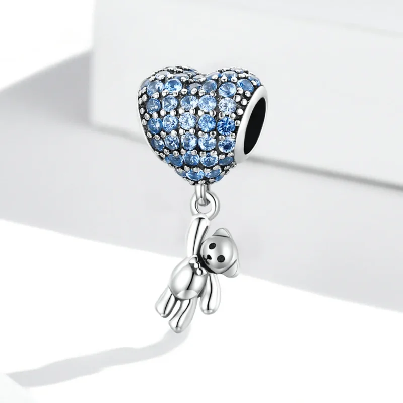 (bilde for) Pandora Style Love Balloon Bear Charm - SCC2023 - Vis 2