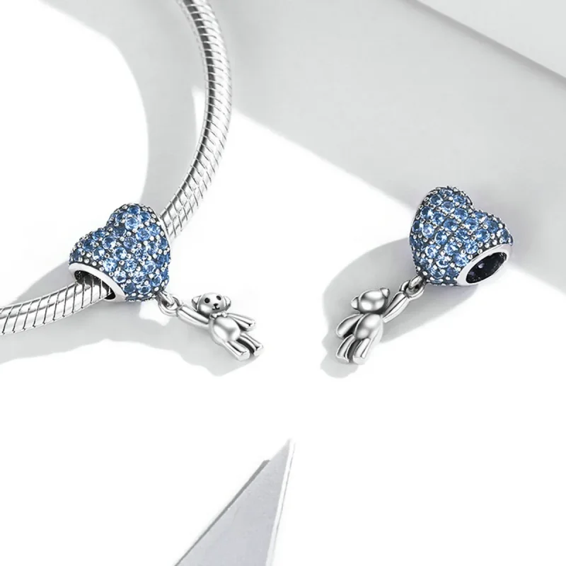 (bilde for) Pandora Style Love Balloon Bear Charm - SCC2023 - Vis 4