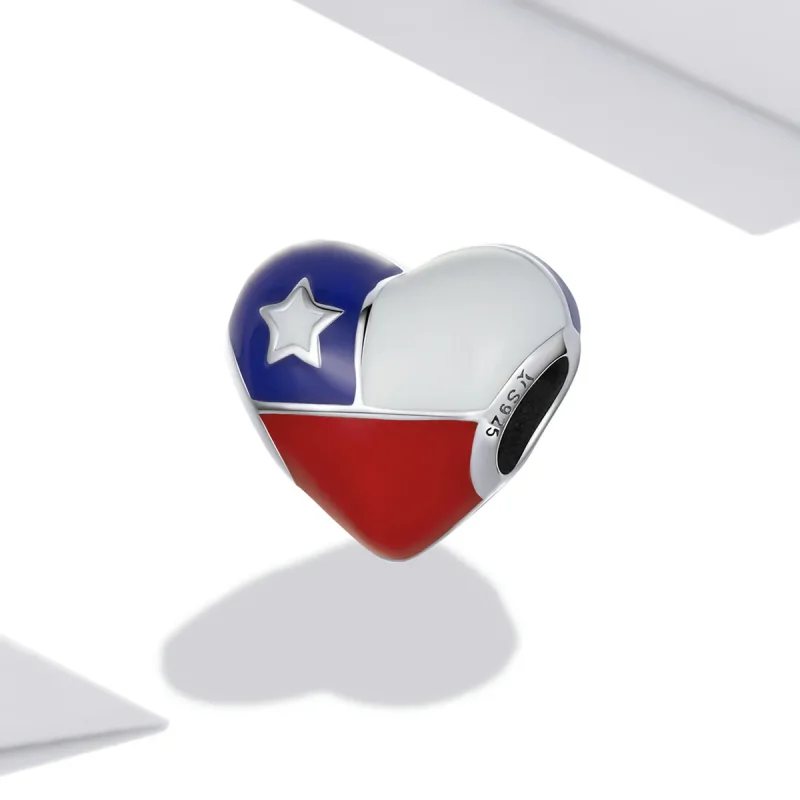 (bilde for) Pandora Style Love Chile Flag Charm - SCC2110 - Vis 2