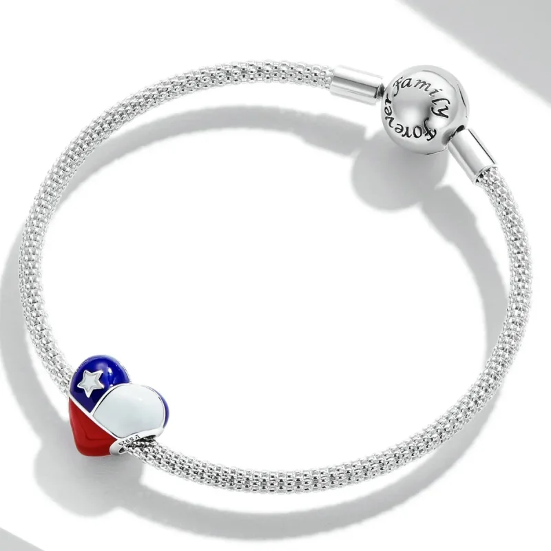 (bilde for) Pandora Style Love Chile Flag Charm - SCC2110 - Vis 3