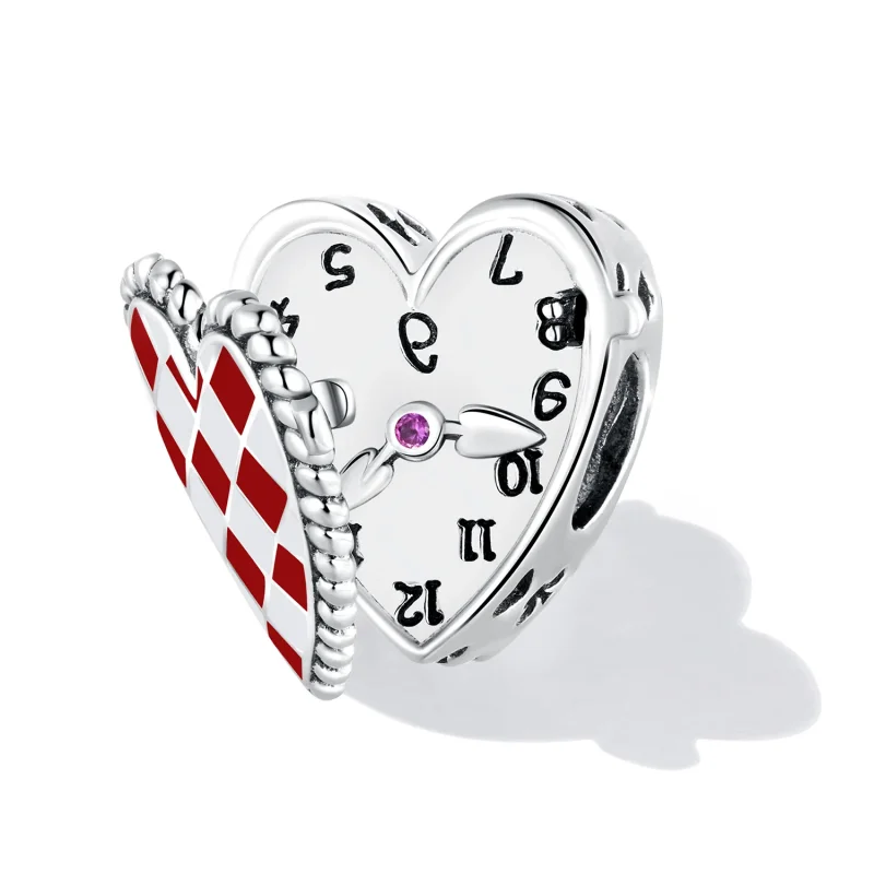 (bilde for) Pandora Style Love Clock Charm - SCC2245 - Vis 2