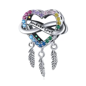 (bilde for) Pandora Style Love Dream Catcher Charm - BSC506